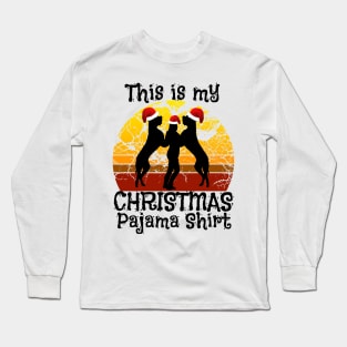 This Is My Christmas Pajama Funny Great Dane Xmas Holiday Long Sleeve T-Shirt